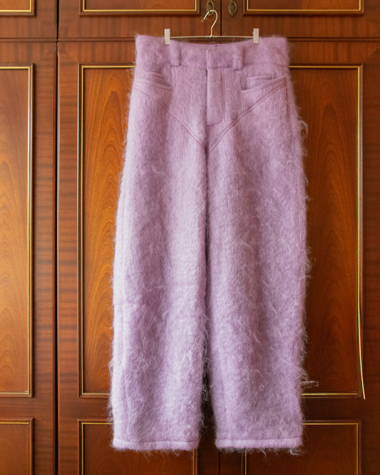 MOHAIR JEANS IN LILAC