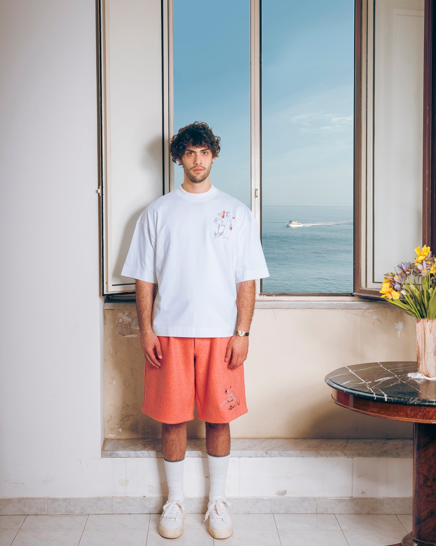 EMBROIDERED HEAVYWEIGHT TEE - FRUIT SELLERS
